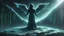 Placeholder: matrix codes and the back ground of the angels with wings siting monolith made of tiberium crystals