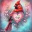 Placeholder: Bing: a vibrant digital chalk sketch painting featuring a double exposure image of a beautiful majestic red cardinal, ultra-detailed, within the body of the cardinal is a heart with the words "I AM ALWAYS WITH YOU" in a beautiful script