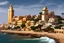 Placeholder: image taken of jaffa, by the sea shore, old stunning buildings, 4k, masterpice, award wining picture, realistic, higly detailed, in style of city of numemor from lord of the rings,