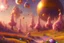 Placeholder: red and gold crystal cosmic and galactic ambiance hill sky sunny flowers trees futuristic landscape, full of details, smooth, bright sunshine，soft light atmosphere, light effect，vaporwave colorful, concept art, smooth, extremely sharp detail, finely tuned detail, ultra high definition, 8 k, unreal engine 5, ultra sharp focus