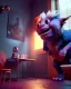 Placeholder: Room boy scene with color hair monster, Steven Spielberg style, realistic photo, sweet, concept art, smooth, unreal engine 5, god lights, ray tracing, RTX, lumen lighting, ultra detail, volumetric lighting, 3d.