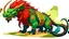 Placeholder: fantasy cartoon style illustration: in ancient China, there was a fierce green beast called “Nian”. He had sharp horn on it which could be used to attack its prey.