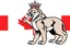 Placeholder: a canadian cougar in a royal lion position like on flags or crests, vector