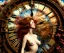 Placeholder: Trapped in time ” beautiful Woman trapped in a grand clock, Scenic background and foreground, Hyperdetailed, Royo, Ferri, Minguez, glowing edges, Mucha, Cina. Cinematic, WLOP, 8K, concept, sharp focus, rutkowski, detailed, Artgerm, Unity 3D, Gerald Brom, Pino Daeni, volumetric lighting