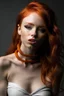 Placeholder: A redhead girl gagged with sculpted abs