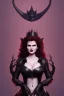 Placeholder: Geena Davis as evil queen in black leather, leather, busty, cleavage, angry, rage, stern look. character design by cory loftis, fenghua zhong, ryohei hase, ismail inceoglu and ruan jia. unreal engine 5, artistic lighting, highly detailed, photorealistic, fantasy