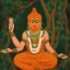 Placeholder: indian god of trees and plants seated on a lotus painting