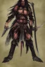 Placeholder: human berserker meaty black hair longsword