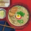 Placeholder: ramen with beer drink