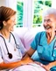 Placeholder: A warm, inviting image of a caring nurse providing personalized care to a smiling patient at home