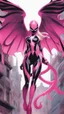 Placeholder: A close picture to Mix between gwenpool and symbiote, intricate details, highly detailedin in solo leveling shadow art style