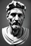 Placeholder: Ultra Realistic image, roman sculpture, white luxury marble material, Lionel Messi, Laurel leaves wreath, miguel angel style, chisel style, emperador, waist up portrait, ultra hd, perfect texture, epic, celestial, cinematic lighting, God light, god rays, 4k resolution, smooth details, ornate details, soft lighting, unreal engine 5, low relief, marble background.