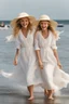 Placeholder: ((Mary-Kate and Ashley Olsen a warm hug)),Her laughter floats harmoniously with the sound of seagulls, infusing the air with a joyful melody. A vivacious energy radiates from her as she gracefully adjusts her oversized sun hat, casting a charming shadow on her sun-kissed face. The rhythmic crashing of waves seems to echo her carefree spirit.