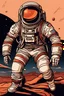 Placeholder: Astronaut on Mars During sunset