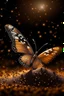 Placeholder: Luminous Light Brown butterfly and manure full of stars