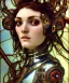 Placeholder: Realistic detailed face portrait of a beautiful futuristic Karen Carpenter queen in opudesignlent alien glass armor by alphonse mucha, ayami kojima, amano, greg hildebrandt, and mark brooks, female, feminine, art nouveau, ornate italian renaissance cyberpunk, iridescent venetian blown glass, neo - gothic, gothic, character concept