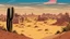 Placeholder: desert city far in the background comic style