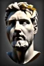 Placeholder: Ultra Realistic image, Roman sculpture bust, clean white marble material, Lionel Messi, gold Laurel leaves wreath, renaissance ornaments, one gold star, blue sky background, waist up portrait, epic, cinematic lighting, god light, 4k resolution, smooth details, ornate details, soft lighting, unreal engine 5, art station, substance 3d, art concept.