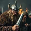 Placeholder: very angry viking cutting heads of stupid russians