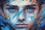 Placeholder: abstract boy art Blue color eyes