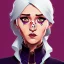 Placeholder: Portrait of a 30 year old sorceress like a blonde Mary Poppins