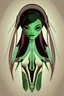 Placeholder: Alien female vector image