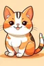 Placeholder: sweet illustration of a cat, in a cartoon style