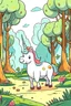 Placeholder: Einhorn im Wald cartoon