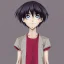 Placeholder: 2d cartoon realistic anime character standing