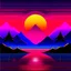 Placeholder: synthwave sunset