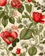 Placeholder: can you create a beautiful vintage botanical illustration of valentines theme realistic pattern
