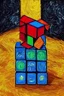 Placeholder: Rubik's cube in the style of van gogh