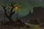 Placeholder: night, rocks, mountains, dry trees, gothic horror films influence, henry luyten and auguste oleffe impressionism paintings