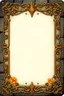 Placeholder: "Whimsical, fantasy-themed card border, intricate stone and gold filigree with tiny rat paw prints hidden in the design, playful medieval style, glowing runes, ornate yet readable, decorative corners, vibrant fantasy color palette."
