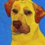 Placeholder: portrait of a dog Vincent van Gogh style