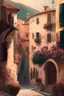 Placeholder: illustrated, romantic, Italy