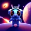 Placeholder: pixar style cute rabbit astronaut in space, blender 3D