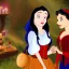 Placeholder: Snow White meets a witch selling poisoned apples