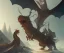 Placeholder: Midjourney style, casey Neistat riding a dragon, photorealistic, by Greg rutkowski