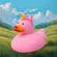 Placeholder: a pink duck doll