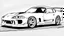 Placeholder: toyota supra car without color for coloring