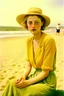 Placeholder: Caroline trentini, autochrome, on the beach