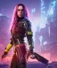 Placeholder: Billie Eilish, in stockings, cyberpunk2077