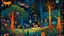 Placeholder: The forest around her comes alive with colorful fireflies, playful animals, and whimsical flowers