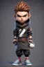 Placeholder: warrior, cute, 2.5D, zbrush, cartoon cute male football player with sneakers, front view, wearing a ninja costume, lit children, 32k uhd, round,8k,HD, wall background