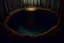 Placeholder: the top view of a deep pit, a surreal painting, scary, in a tree
