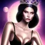 Placeholder: black long hair queen lady bra under the Stars