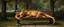 Placeholder: master oil painting by Rembrandt, flat dragon sleeping on a bench in the park