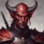 Placeholder: dnd, portrait of devil warrior