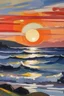 Placeholder: seascape with sunset by Samuel John Peploe